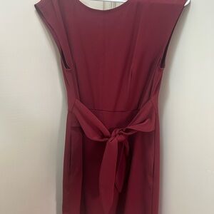 LOFT Backless Burgundy Dress